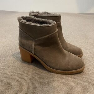 UGG Brown Ankle Boots with Tan Sole